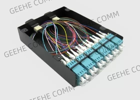 El desbloqueo de la fibra de MTP/MPO telegrafía el casete a dos caras del intercambio de la fibra óptica 12×LC