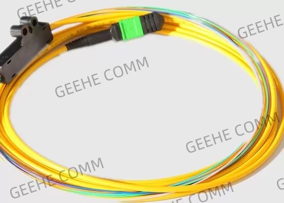 Solo modo 2.0M M 40G MPO al cable del desbloqueo de la fibra de 8 X LC