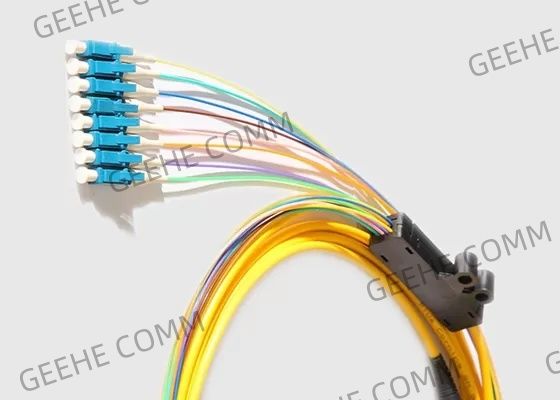 Solo modo 2.0M M 40G MPO al cable del desbloqueo de la fibra de 8 X LC