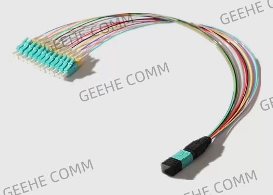 El modo multi 12 quita el corazón 0.9m m MPO al cable del desbloqueo del LC