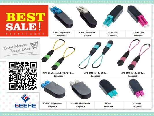 MPO/SC/LC Loopback conexión rápida conectores de fibra óptica pocos dólares resolver grandes problemas por un enchufe con dos conectores