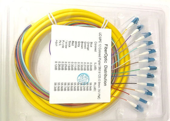 12 coleta estándar de la fibra óptica del soporte OS2 LC APC 9/125μm