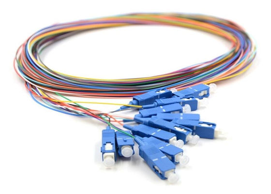 Coletas multi al aire libre de la fibra óptica del SC de la fibra el 1m de la base 12