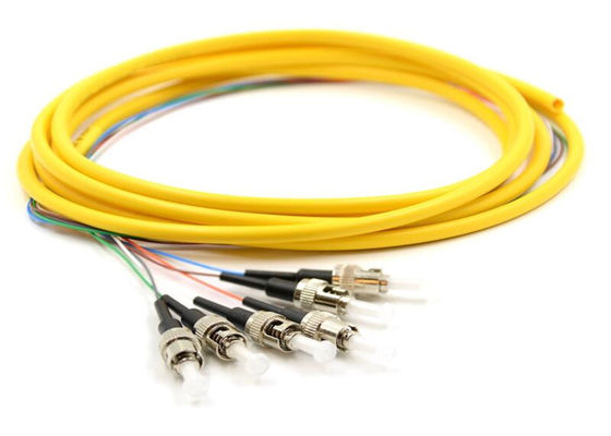 Modo 9/125um 3M Fiber Optic Pigtail del ST UPC de 6 corazones solo