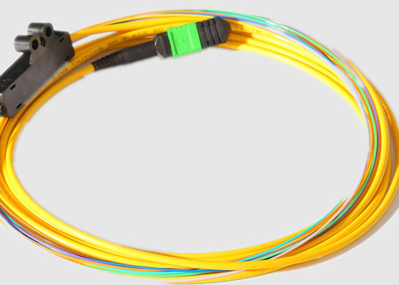 Solo modo 2.0M M 40G MPO al cable del desbloqueo de la fibra de 8 X LC