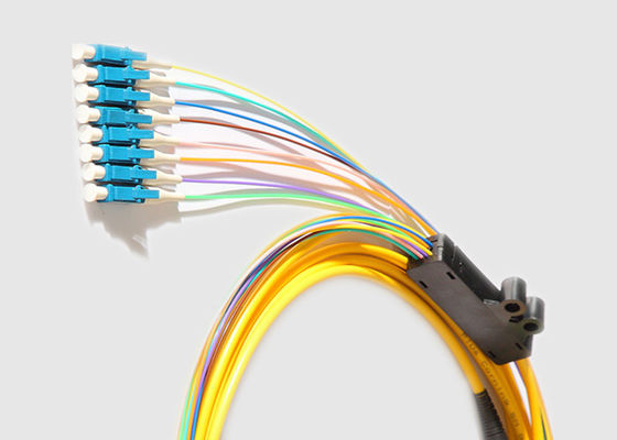 Solo modo 2.0M M 40G MPO al cable del desbloqueo de la fibra de 8 X LC