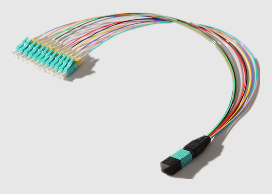 El modo multi 12 quita el corazón 0.9m m MPO al cable del desbloqueo del LC
