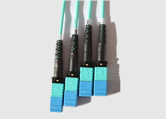 8 base con varios modos de funcionamiento 100G OM4 10m MPO al cable de la fibra de MPO