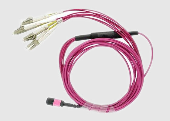 Corazones multi OM3 2.0m m MPO del tronco 8 al cable del desbloqueo del LC