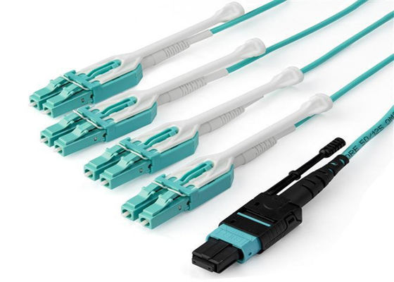 MPO a 4 x 4 cable de la fibra del duplex MPO del LC 16F 100G 400G