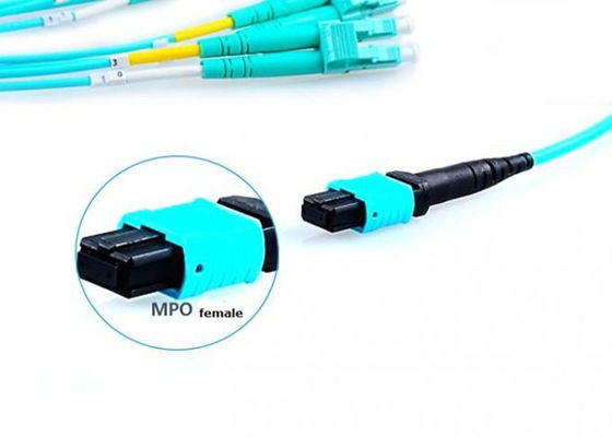 MPO a 4 x 4 cable de la fibra del duplex MPO del LC 16F 100G 400G