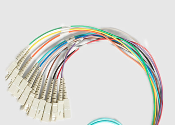 MPO 12 al cable de la fibra del modo MPO de las fibras 0.9m m Mulit del SC 12 de X