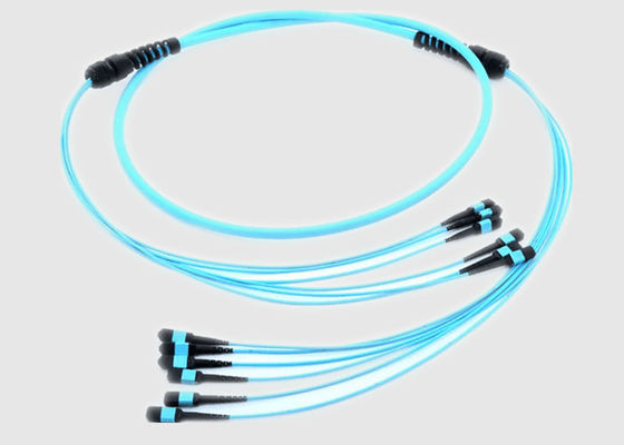 Cable de la fibra de la canalización vertical OFNR 2.0m m el 1m MPO del solo modo