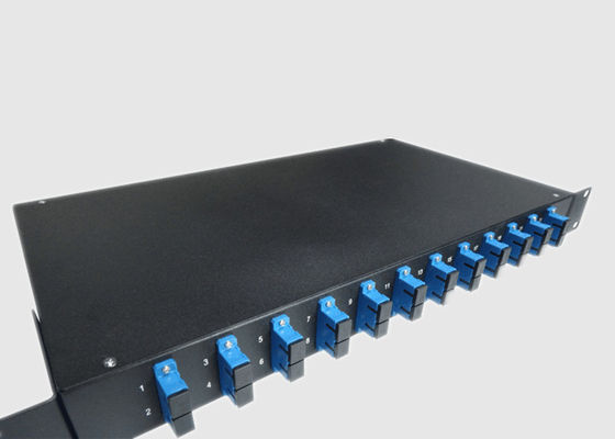 El panel de remiendo portuario de la fibra óptica del SC de la pulgada 1U 24 del soporte 19 de la pared