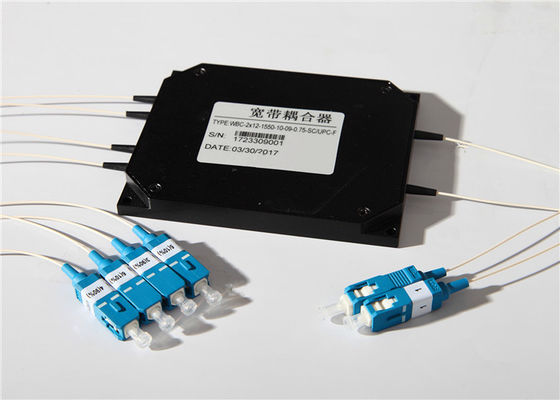 2×4 la fan hacia fuera 1480nm fundió el módulo del WDM de la fibra óptica