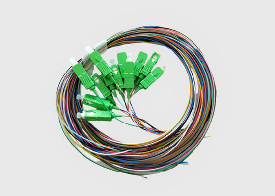 12 coletas coloridas de la fibra óptica del SC UPC Corning del solo modo 0.9m m