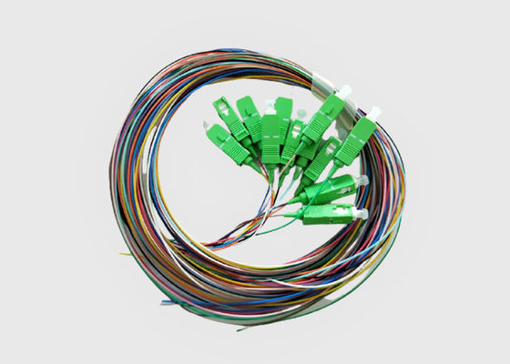 12 coletas coloridas de la fibra óptica del SC UPC Corning del solo modo 0.9m m