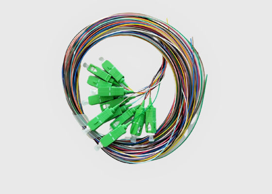 12 coletas coloridas de la fibra óptica del SC UPC Corning del solo modo 0.9m m