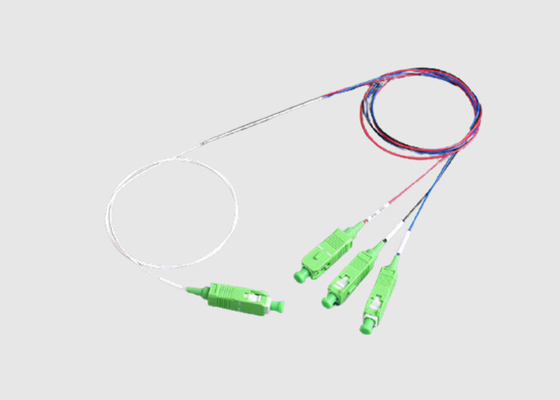 Acoplador fundido de acero de la fibra del solo modo del acoplador del cable de fribra óptica del tubo 1 a 3