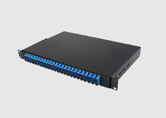 Adaptador a una cara del SC/de la PC de 19 de la pulgada 1U de estante del soporte de remiendo del panel 24 milímetros del puerto