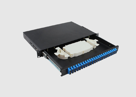 Adaptador a una cara del SC/de la PC de 19 de la pulgada 1U de estante del soporte de remiendo del panel 24 milímetros del puerto
