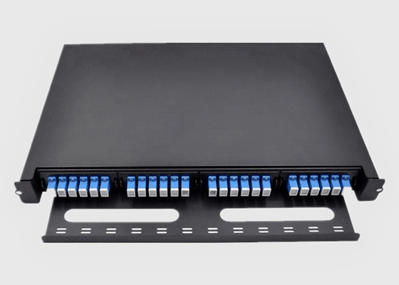 el panel de remiendo de fibra del soporte de estante de 1U HD con el panel de MPO/del casete o del adaptador de MTP